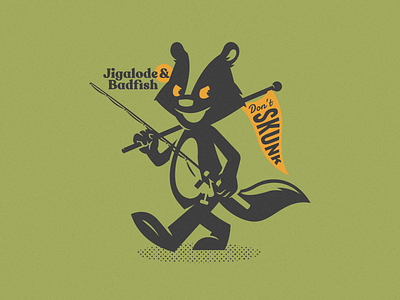 Don't Skunk character design fishing illustration jigalode skunk vector