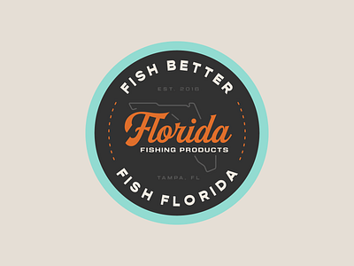 Florida Fishing Products Badge badge fishing vector