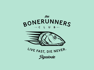 The Bonerunners Club bonefish fishing fly fishing illustration jigalode