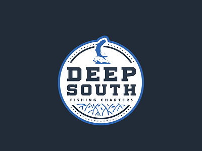 Deep South Fishing Charters badge fishing florida fly fishing logo mangrove tarpon the florida keys vector