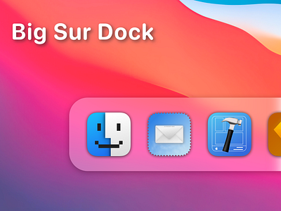Big Sur Dock Teaser apple big sur dock icon icons design icons pack iconset macos macos icon macosx teaser
