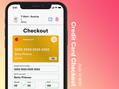 Daily UI #001 - Credit Card Checkout