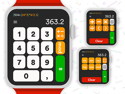 Daily UI #004 - Watch Calculator apple watch calculator clear design dailyui design minimal ui ux ux ui