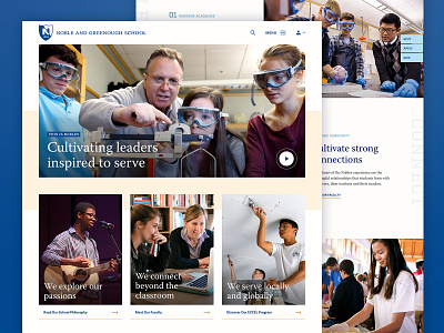 Nobles Website Design 829 creative design homepage layout responsive design school ui website design