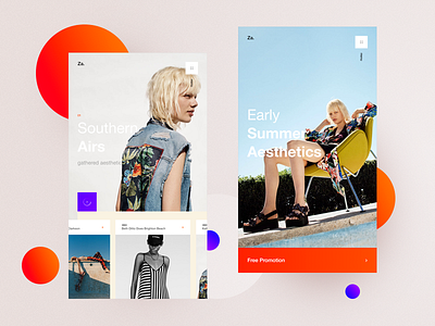 Za – Mobile Lookbook concept animation app branding design flat icon lettering type ui ux vector web