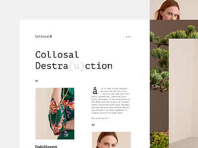 Collosal Destraction. design fashion flat gradient minimalistic ui ux web