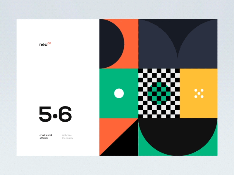 Neu–02 blue gradient graphic design minimalistic select ui ux web design white