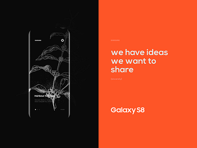 Samsung ads colour minimalistic mobile poster samsung ui design ux