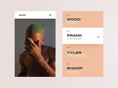 blond. app blond clean frank ocean minimalistic mobile white