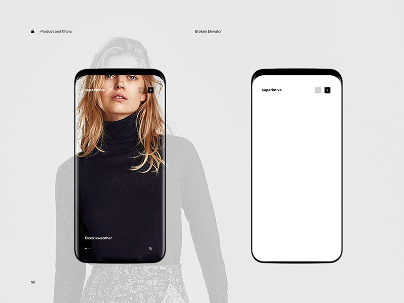 superlative – mobile concept design eyes fashion gradient look minimalistic motion superlative