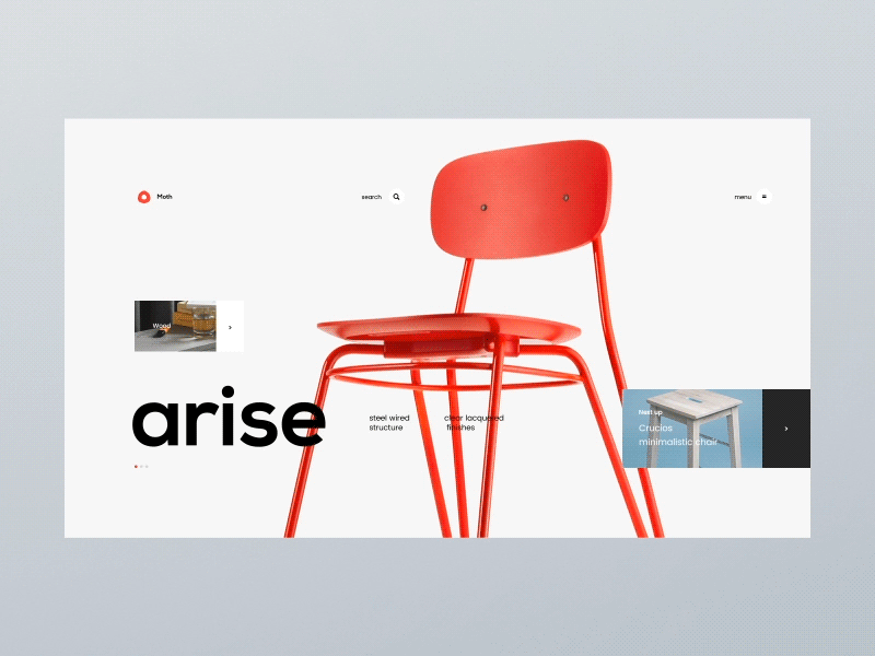 Moth. animation chair inspiration inspire minimalistic ui ux wood