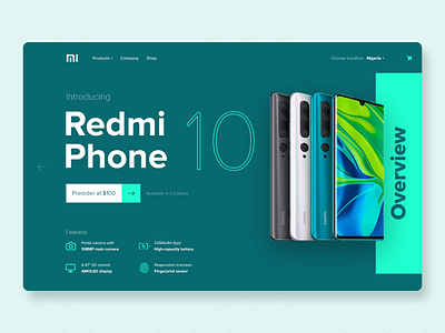 Redmi Phone 10: Product Page Concept adobe brand concept phone product page redesign concept ui website design xd