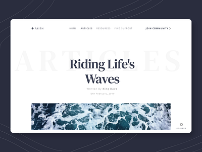 +Faith: Faith-Based Blog UI Concept