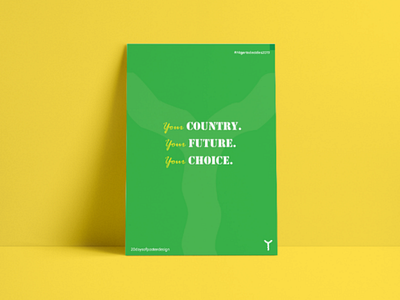 Nigeria Decides 2019 nigeria poster green design