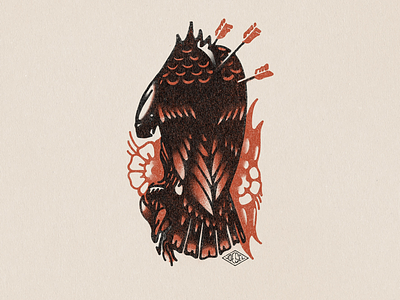 🏹🦅 americana arrows blackwork eagle grunge ink minimal retro tattoo vintage