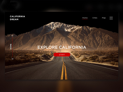 Explorew California web california guide home page travel ui ux webdesign