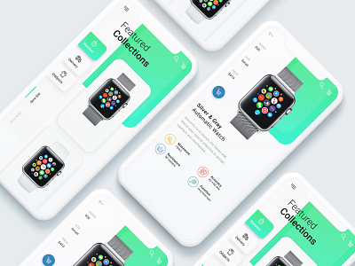 Featured Collections catalog catalogs catalogue catalogue design clock design internet shop ios ios app iphone iphone x iphonex iwatch ui ux watch watches