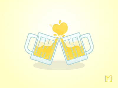 Cheers beer cheers illustration illustrator outline vector