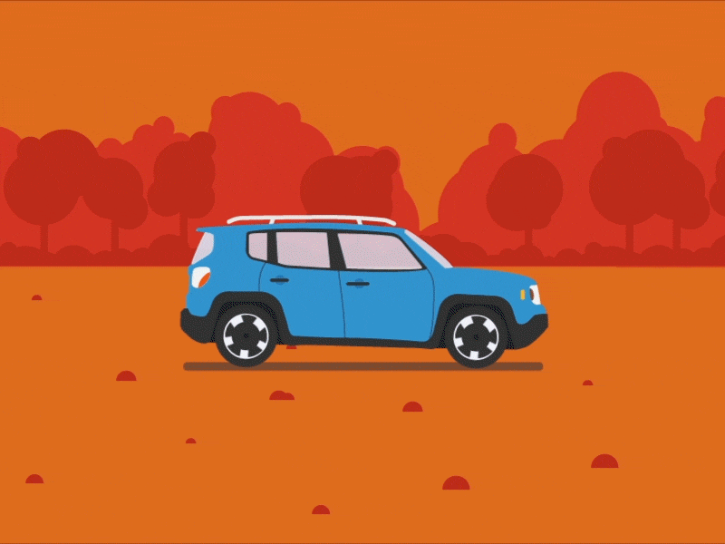 Jeep Renegade after effects animated gif animation daily illustration gif illustration inspiration jeep outdoors parallax renegade