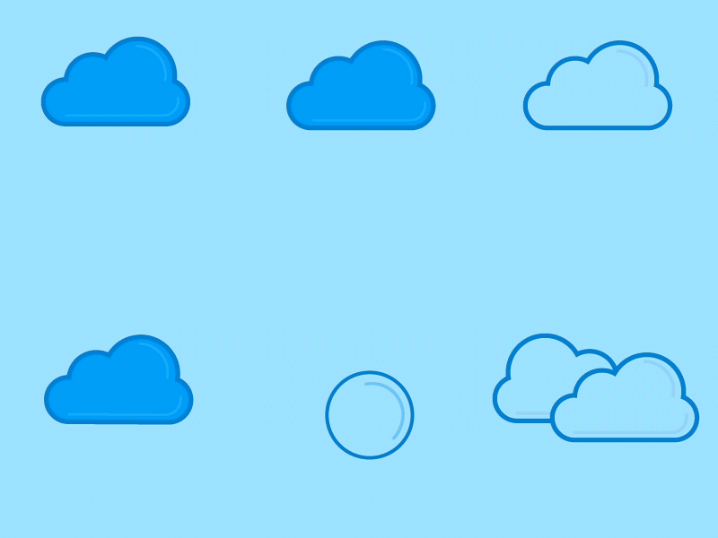 Weather Icons animated gif animation cloudy daily illustration icons illustration rain snow sun thunderstorm weather wind