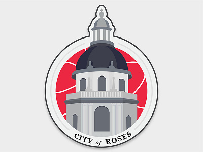 Pasadena city of roses daily illustration illustration pasadena sticker mule where are you from