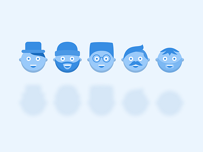 Faces avatars daily illustration expressions faces illustration