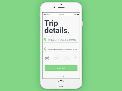 Simple Directions – Trip Details app concept details directions ui
