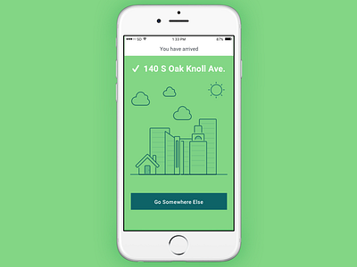 Simple Directions – Arrived Screen app concept directions success ui