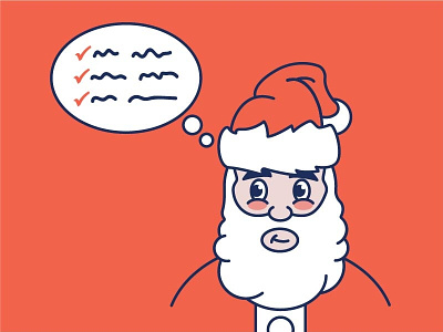 Checking It Twice avatar holidays illustration list santa