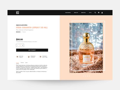 Web Design For a Cosmetics Brand