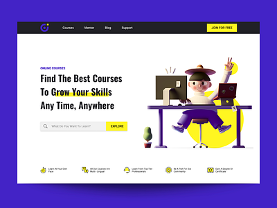 E-Learning Platform Web Design