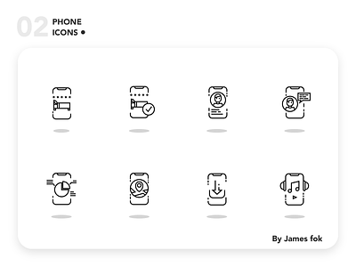 Phone icons set 02 design flat icon icon design icon set iconography icons illustrator vector
