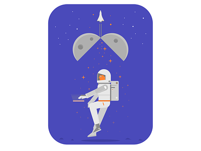 Astronaut suprise astronaut design flat graphic graphic design graphic art illustration illustration art illustrator space star vector 向量 插畫