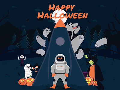 Happy Halloween !! design flat graphic graphic design graphic art graphic arts illustration illustration art illustrator vector