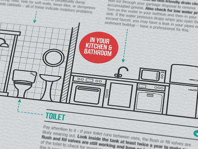 Tips for preventing water damage data design drawing facts graphics icons illustration infographic numbers statistics stats technical