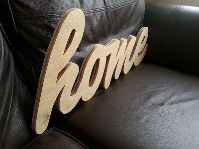 Wood cutout 3d cutout font home house jigsaw plywood typeface typography wood