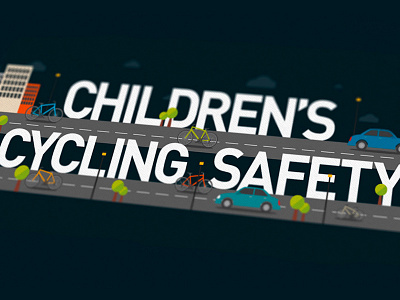 Children's cycling safety bicycle bike car children city cycling data illustration infographic road safety statistics