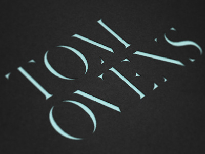 Tom Ovens brand design brand mark diecut identity logo design modern face stencil