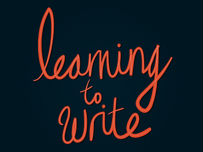 learning to write