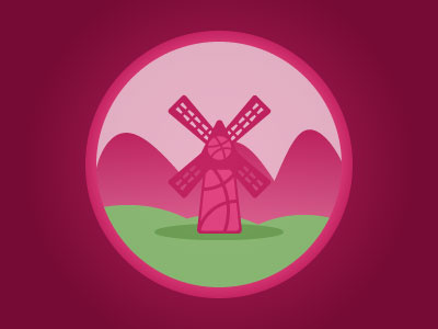 Mill of ideas Dribbble dribbble mill mill of ideas pink production scenario sticker vector