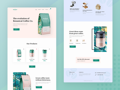 Botanical Coffee Co Landing Page #2