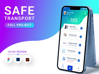 Safe Transport | UI/UX Design. admin panel apps best ui branding clean design figma five pixel graphic design mobile apps projects qr code safe transport travel typography ui ux website