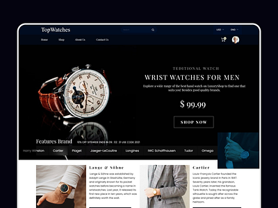 Top Watch E-Commerce Website Design