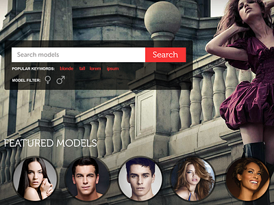 Model Agency Theme close-up agency layout modeling models theme web website
