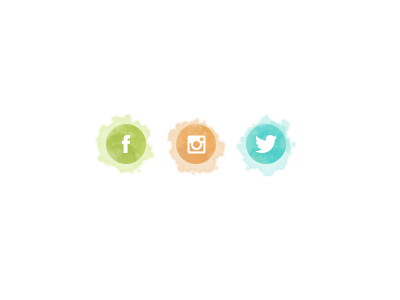 Social icons icons social watercolor peru