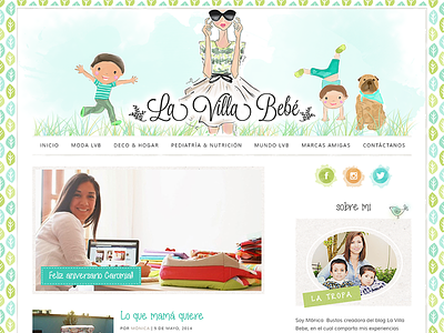 La Villa Bebé blog family full site fun kids peru posts theme watercolor web design website wordpress