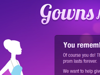 Gowns For Girls eru girl lima logo purple typography website
