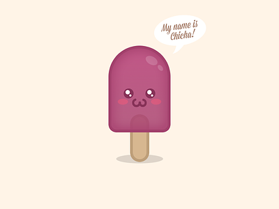 Chicha popsicle candy cartoon cute fun ice ice cream popsicle vector