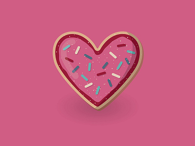 Heart shape valentine cookie