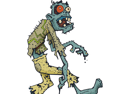 Funny Zombi cute design drawing halloween hollyday illustration monster vector zombi
